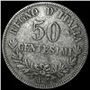 Image 2 : 1867M Italy Silver 50 Centesimi