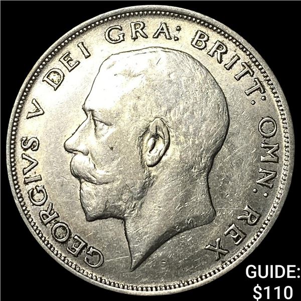 1922 Great Britain Silver 1/2 Crown