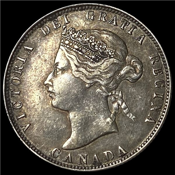1874-H Canada Silver 25 Cents CLOSELY UNCIRCULATED