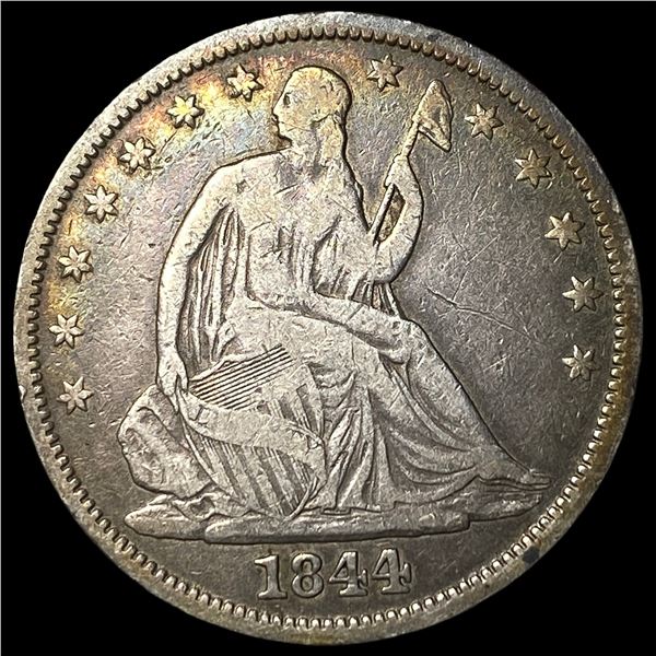 1844-O Silver Seated Liberty Half Dollar NEARLY UNCIRCULATED