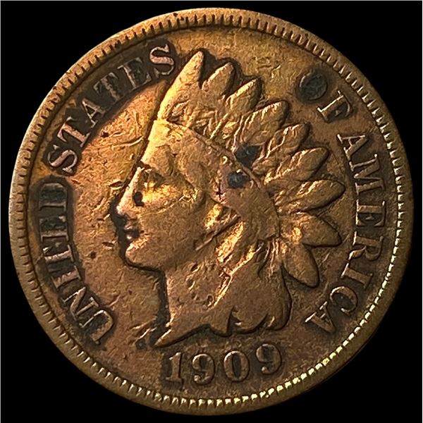 1909-S Indian Head Cent LIGHTLY CIRCULATED
