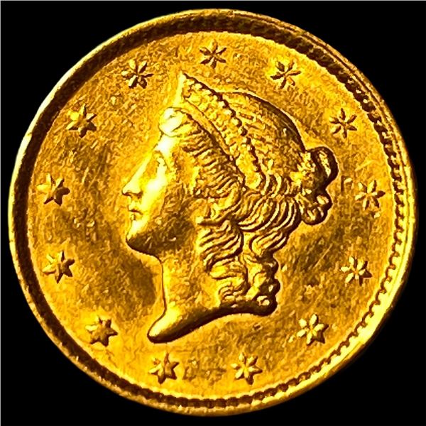 1851 Gold $1 Liberty Head Type 1 CLOSELY UNCIRCULATED