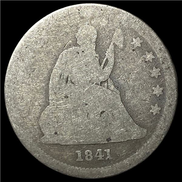 1841-O Silver Seated Liberty Quarter NICELY CIRCULATED