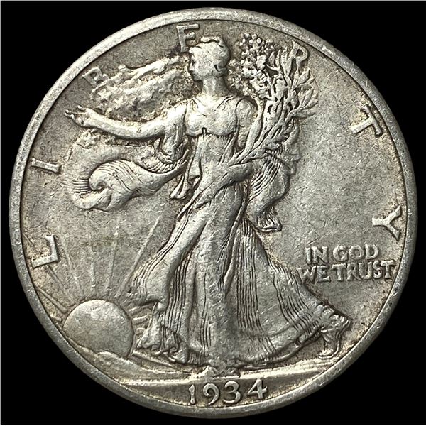1934-S Silver Walking Liberty Half Dollar NEARLY UNCIRCULATED