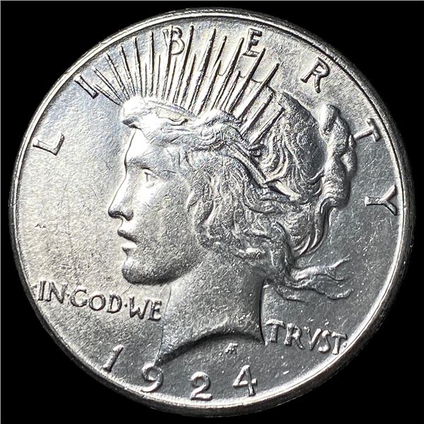 1924-S Silver Peace Dollar CLOSELY UNCIRCULATED