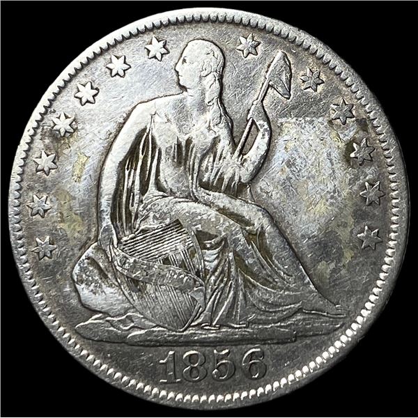 1856-O Silver Seated Liberty Half Dollar LIGHTLY CIRCULATED
