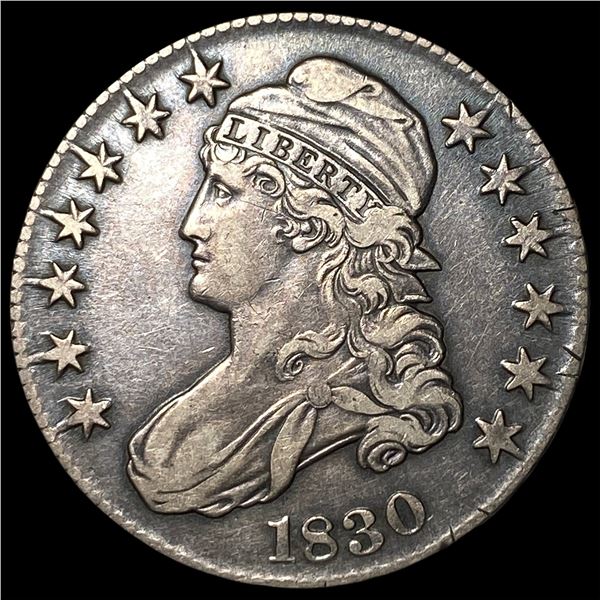 1830 Capped Bust Half Dollar NEARLY UNCIRCULATED