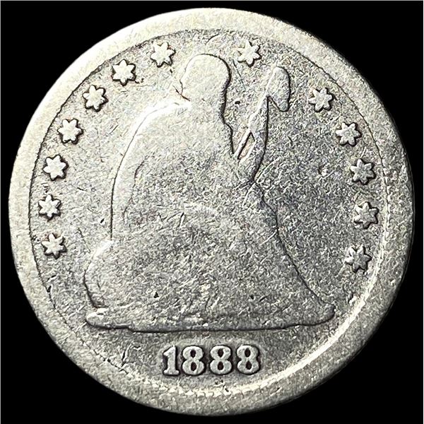 1888-S Silver Seated Liberty Quarter NICELY CIRCULATED