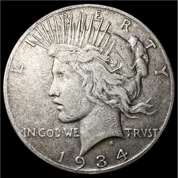 1934-S Silver Peace Dollar LIGHTLY CIRCULATED