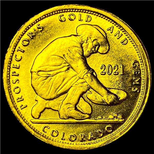2021 24K 1/10oz Gold Prospector's Coin CHOICE PROOF