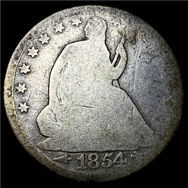 1854 Arrows Seated Liberty Half Dollar NICELY CIRCULATED
