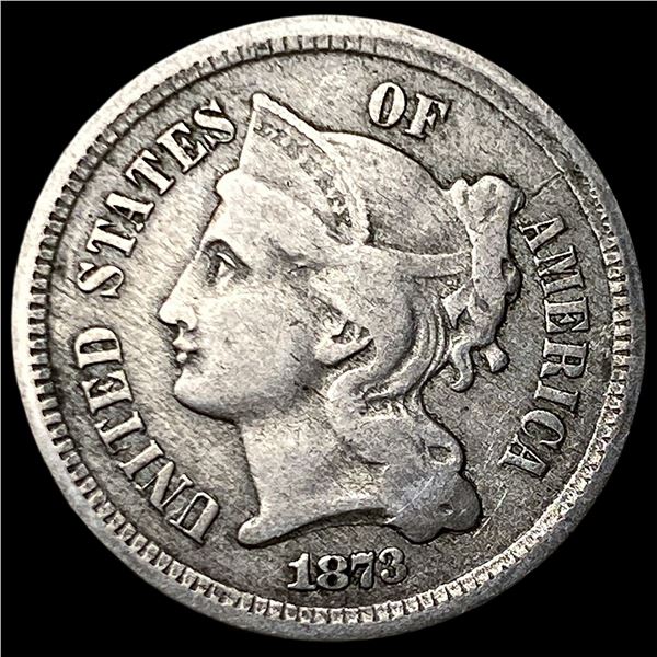 1873 Nickel Three-Cent Piece LIGHTLY CIRCULATED