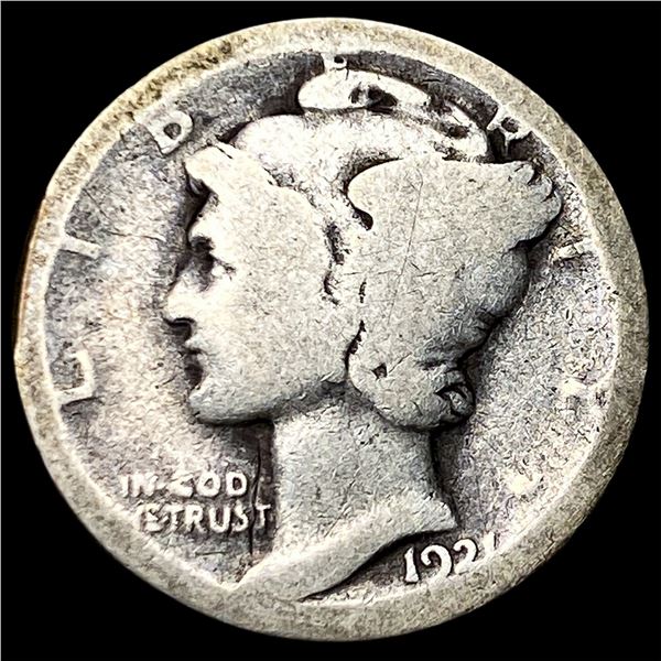 1921 Silver Mercury Dime NICELY CIRCULATED