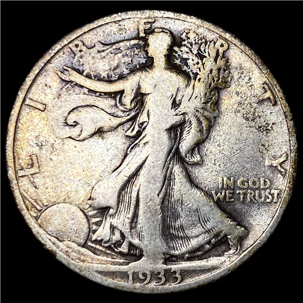 1933-S Silver Walking Liberty Half Dollar LIGHTLY CIRCULATED