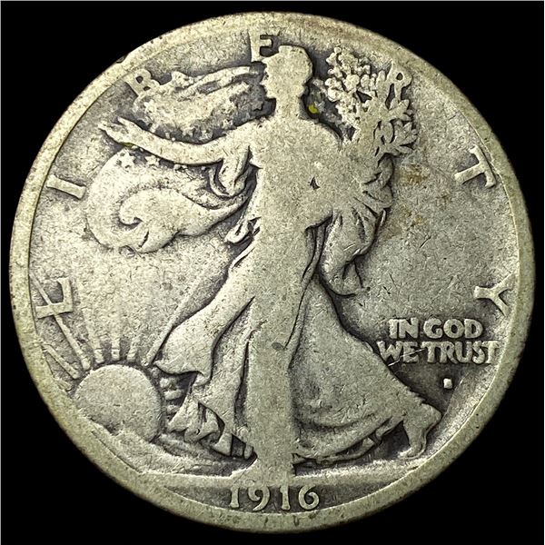 1916-S Silver Walking Liberty Half Dollar  NICELY CIRCULATED
