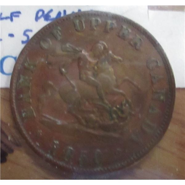 1850 UPPER CANADA HALF PENNY TOKEN