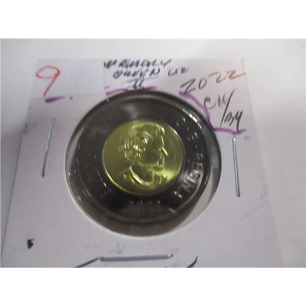 2022 CH/BU CANADA MEMORY QUEEN ELIZABETH II TOONIE