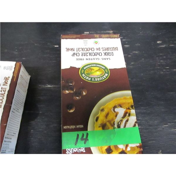FROZEN:  DARK CHOCOLATE CHIP WAFFLES (210 G) - BOX