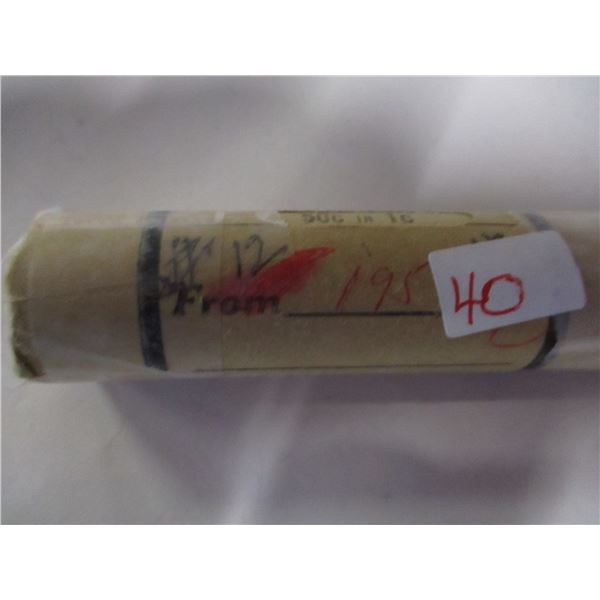1957 ROLL OF 50 LAST OF CANADA PENNIES