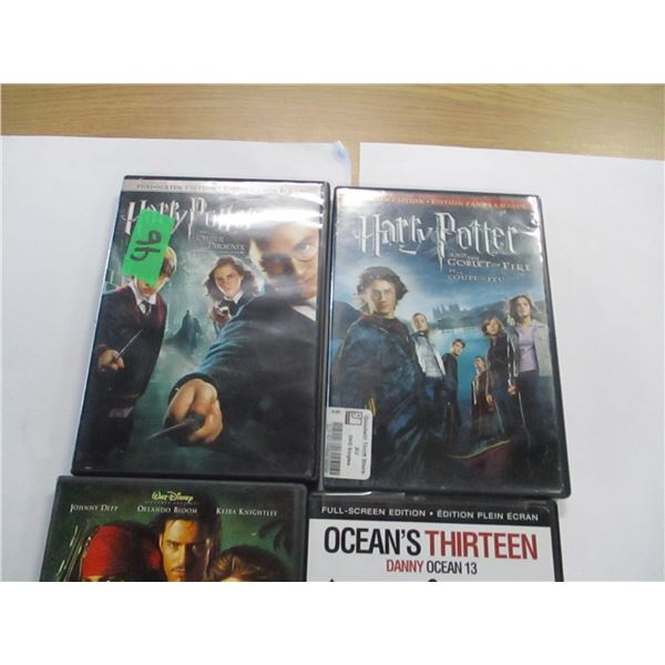 BUNDLE C/W 4 HARRY POTTER DVD'S