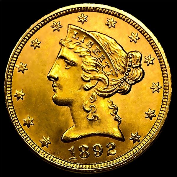 1892 $5 Gold Half Eagle