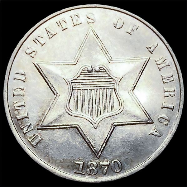 1870 Silver Three Cent
