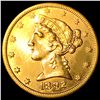 Image 1 : 1892-CC $5 Gold Half Eagle