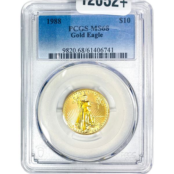 1988 1/4oz Gold Eagle $10 PCGS MS68