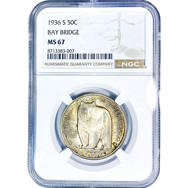 1936-S Bay Bridge Half Dollar NGC MS67