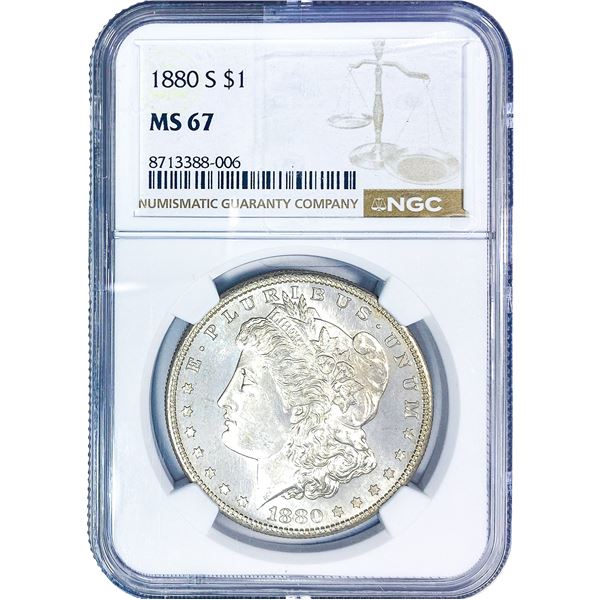 1880-S Morgan Silver Dollar NGC MS67