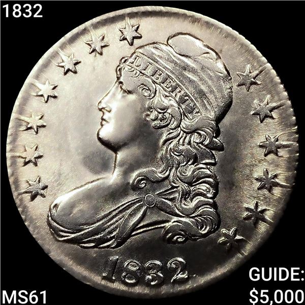 1832 Capped Bust Half Dollar UNCIRCULATED