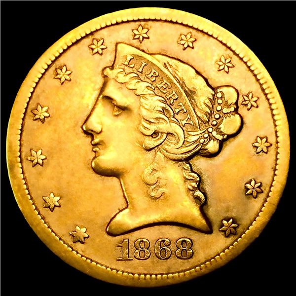 1868-S $5 Gold Half Eagle