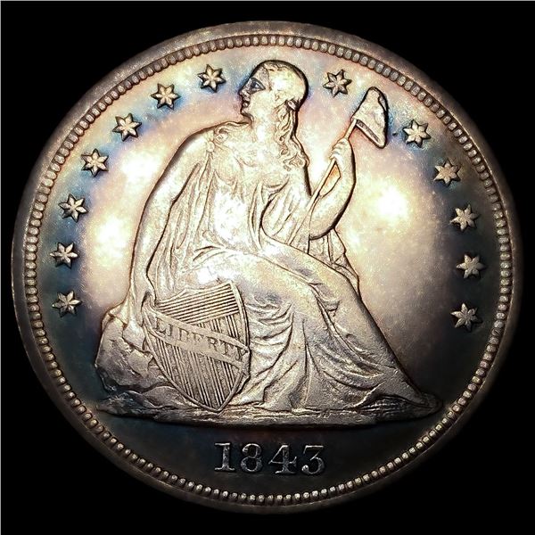 1843 Seated Liberty Dollar