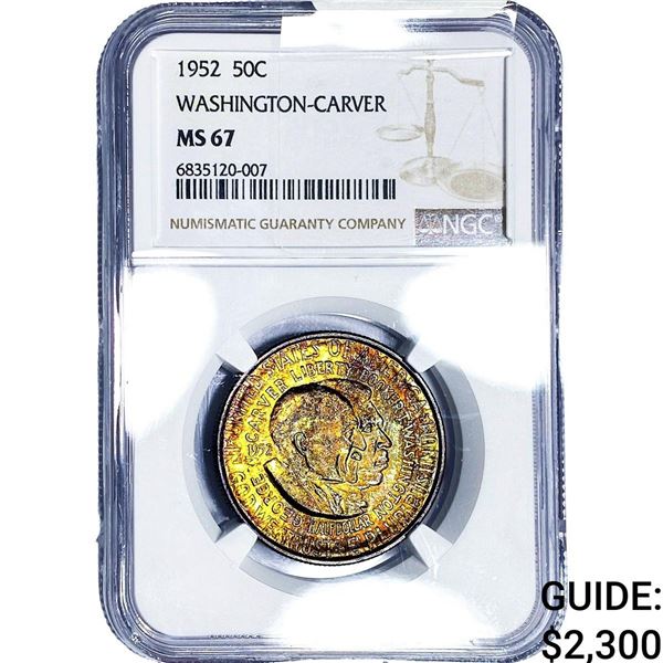 1952 Washington Carver Half Dollar NGC MS67