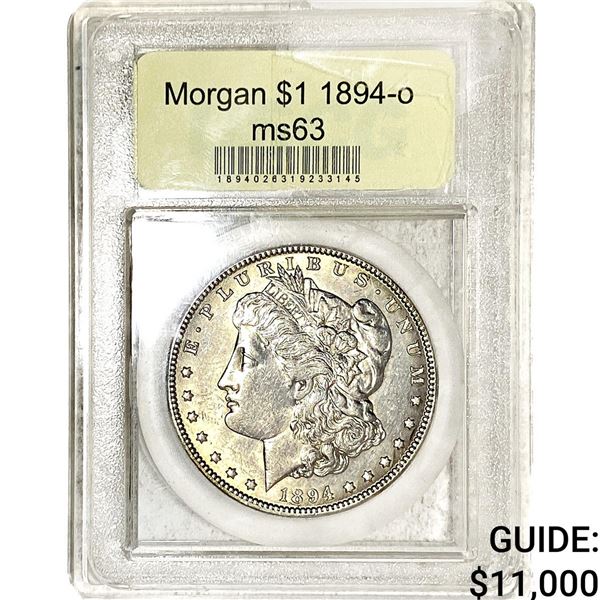 1894-O Morgan Silver Dollar USCG MS63
