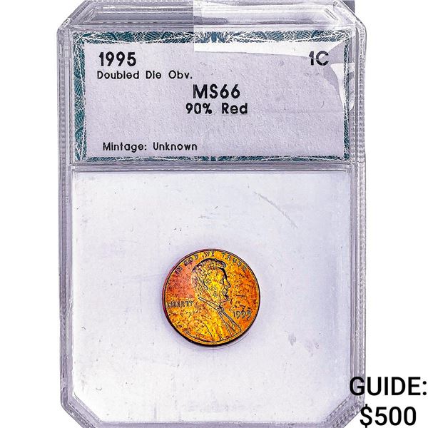 1995 Lincoln Memorial Cent PCI MS66 90% RED