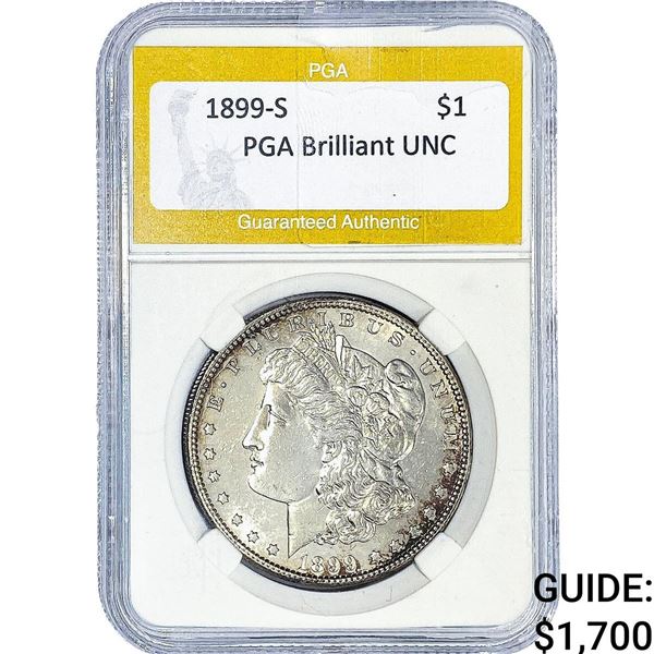 1899-S Morgan Silver Dollar PGA Brilliant UNC