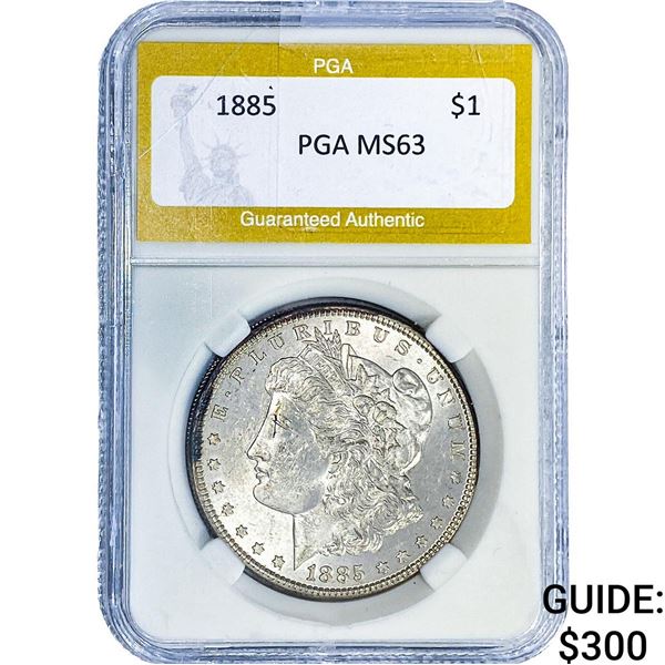 1885 Morgan Silver Dollar PGA MS63