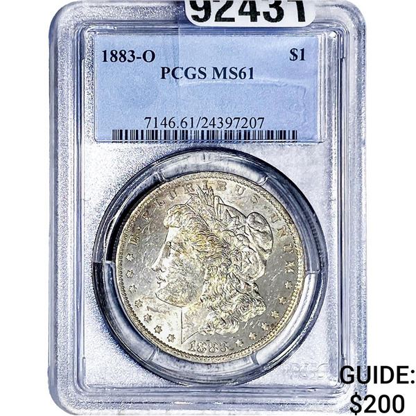 1883-O Morgan Silver Dollar PCGS MS61