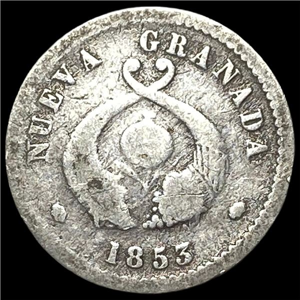 1853 Colombia Silver 1 Decimo