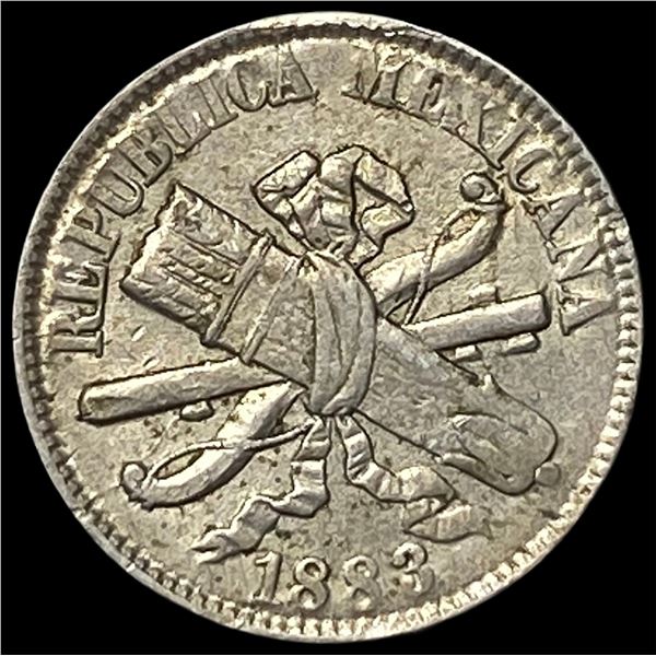 1883 Mexico Copper Nickel 1 Centavo