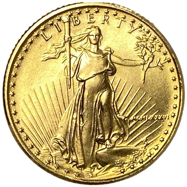 1986 American Gold Eagle 1/10 oz $5