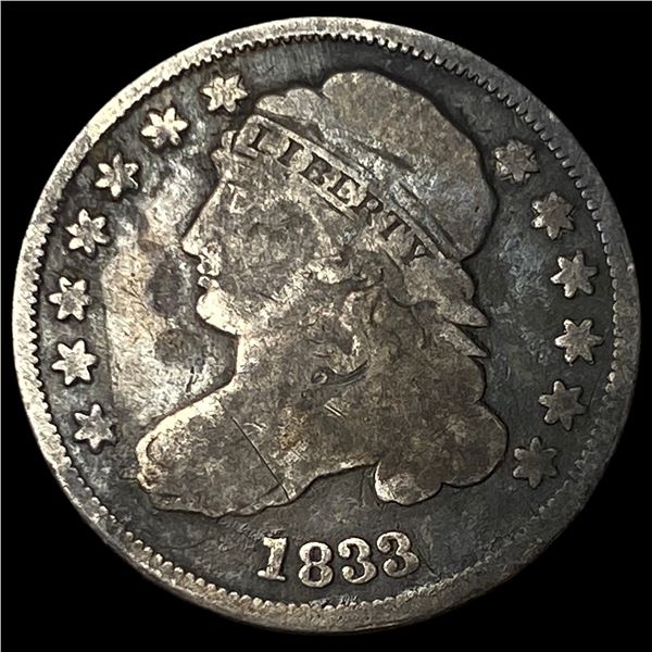1833 Capped Bust Dime NICELY CIRCULATED