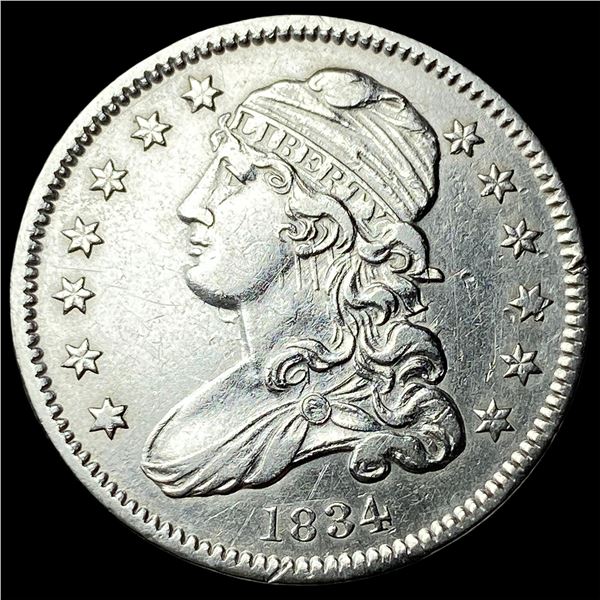 1834 Capped Bust Silver Quarter CLOSELY  UNCIRCULATED