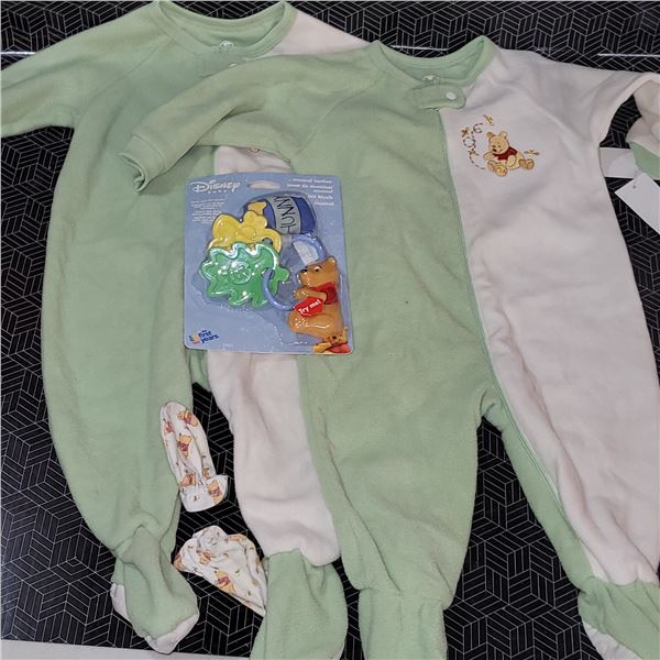 2 New Winnie the Pooh Disney Sleepers + Teether