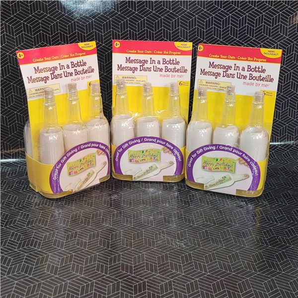 Lot of 3 New Message In A Bottle Party Activity