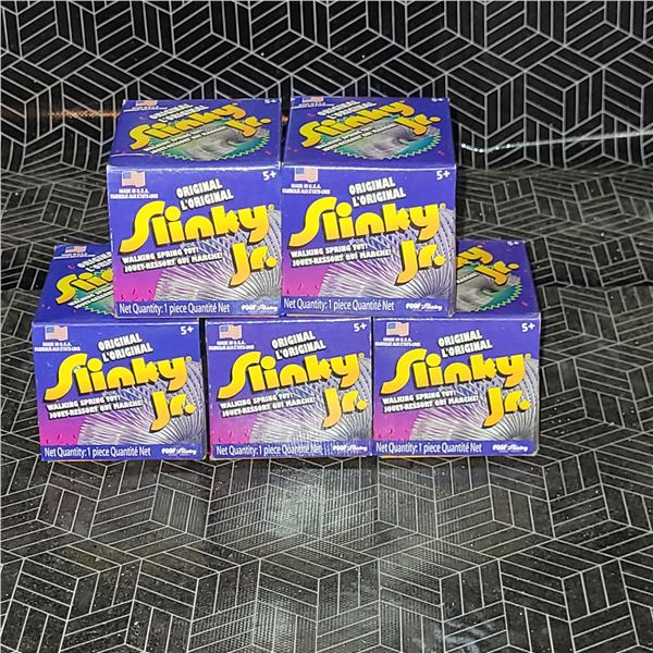 Lot of 5 New Old Slinky Jr Toys