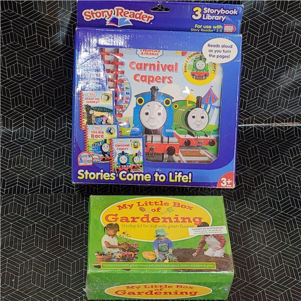 Thomas the Tank Engine 3 Book Story Reader + Gardening Activity Kit