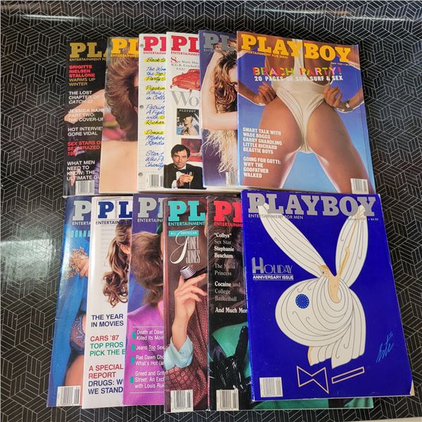Lot of 1987 Playboy Mags