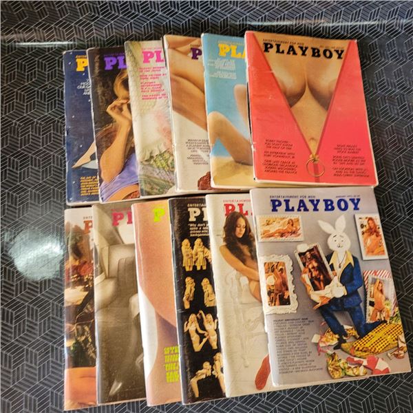 Lot of 1973 Playboy Mags